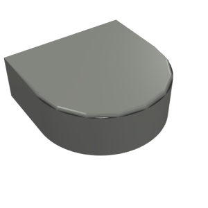 24246 - Tile, Round 1 x 1 Half Circle Extended