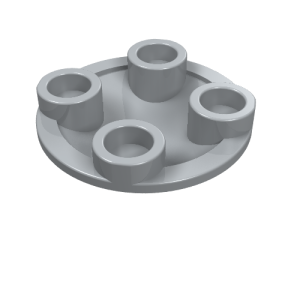 2654 - Plate, Round 2 x 2 with Rounded Bottom (Boat Stud)