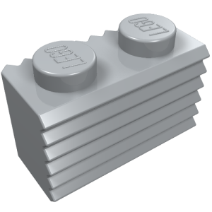 2877 - Brick, Modified 1 x 2 with Grille / Fluted Profile