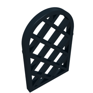 30046 - Pane for Window 1 x 2 x 2 2/3 Lattice Diamond with Rounded Top