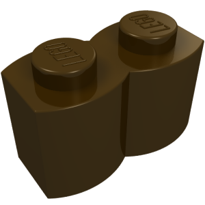 30136 - Brick, Modified 1 x 2 with Log Profile