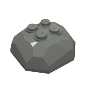 30293 - Rock 4 x 4 Octagonal Boulder, Top