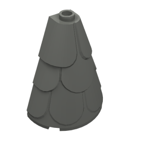 35563 - Tower Roof 2 x 4 x 4 Half Cone Shaped with Roof Tiles