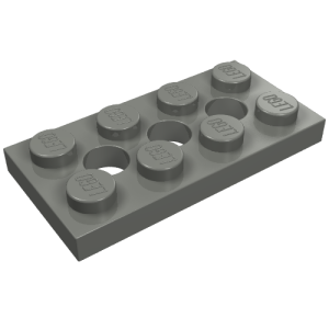 3709 - Technic, Plate 2 x 4 with 3 Holes