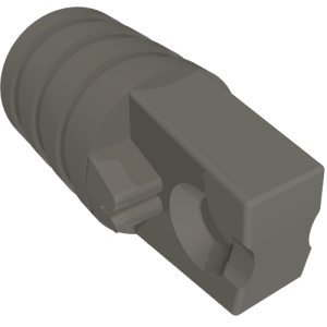 53923 - Hinge Cylinder 1 x 2 Locking with 1 Finger and Axle Hole on Ends without Slots