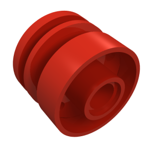 55981 - Wheel 18mm D. x 14mm with Pin Hole, Fake Bolts and Shallow Spokes