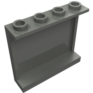 60581 - Panel 1 x 4 x 3 with Side Supports - Hollow Studs