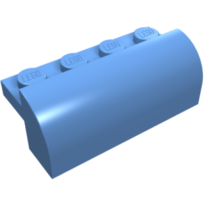 6081 - Slope, Curved 2 x 4 x 1 1/3 with 4 Recessed Studs