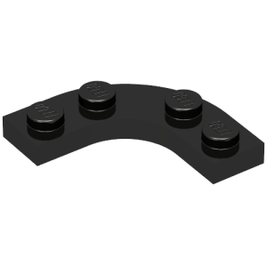 68568 - Plate, Round Corner 3 x 3 with 2 x 2 Curved Cutout