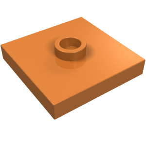 87580 - Plate, Modified 2 x 2 with Groove and 1 Stud in Center (Jumper)