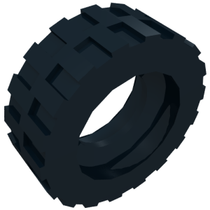 92409 - Tire 17.5mm D. x 6mm with Shallow Staggered Treads - Band Around Center of Tread