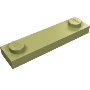 92593 - Plate, Modified 1 x 4 with 2 Studs without Groove