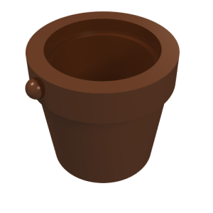 95343 - Minifigure, Utensil Bucket 1 x 1 x 1 Tapered with Handle Holders