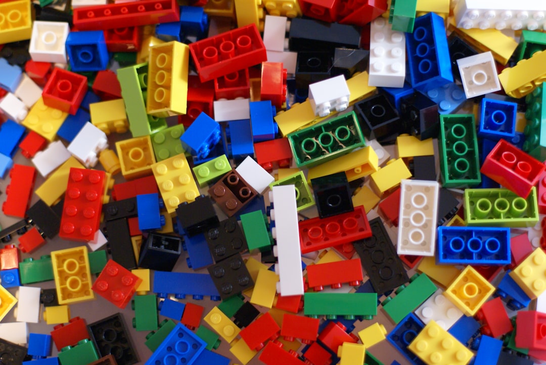Assorted LEGO bricks in bulk