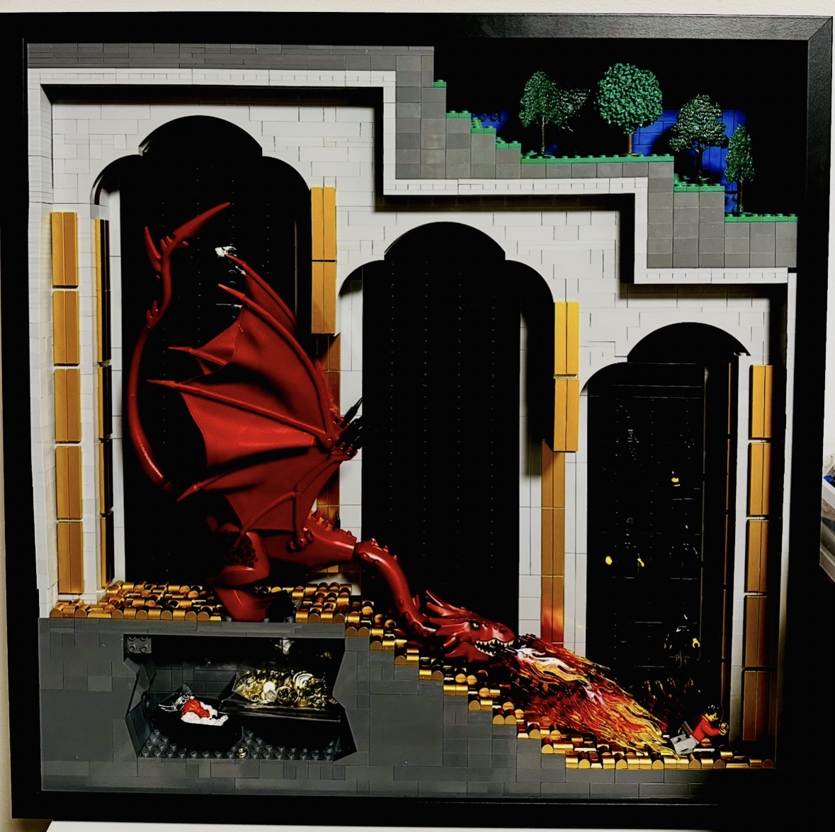 Smaug inspired LEGO MOC displayed at Comic Con Baltics 2026