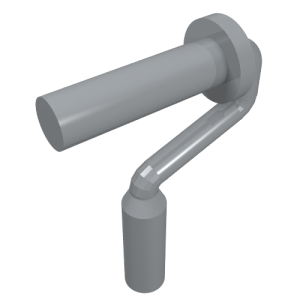 12885 - Minifigure, Utensil Paint Roller Brush Handle