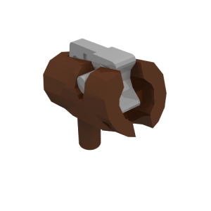 15391c01 - Minifigure, Weapon Gun, Mini Blaster / Shooter with Dark Bluish Gray Trigger (15391 / 15392)