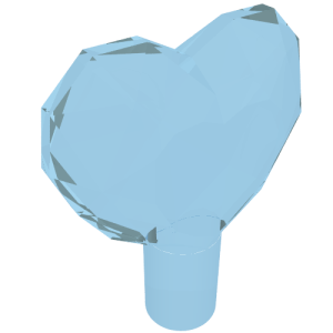 15745 - Rock 1 x 1 Jewel Heart Shaped