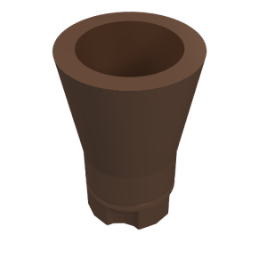 2536c - Plant, Tree Palm Trunk - Short Connector, Axle Hole with 4 Inside Prongs