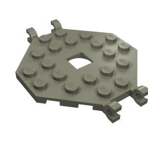 2539 - Plate, Modified 6 x 6 Octagonal with Open Center and 4 Clips (Horizontal Grip)