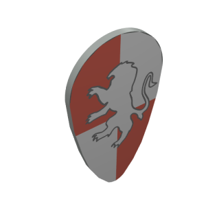 2586ph1 - Minifigure, Shield Ovoid with HP Gryffindor Pattern (Golden Lion)