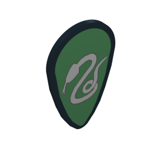 2586ph2 - Minifigure, Shield Ovoid with HP Slytherin Snake Pattern