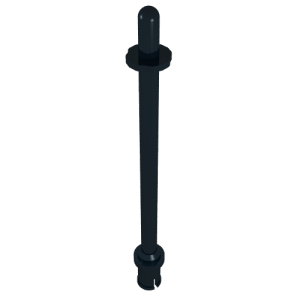 2714a - Bar 8L with Stop Rings and Pin (Technic, Figure Accessory Ski Pole) - Rounded End
