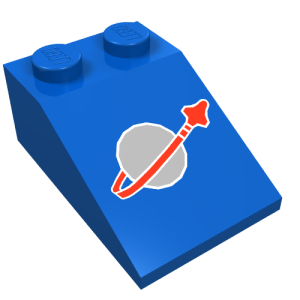 3298p90 - Slope 33 3 x 2 with Classic Space Logo Pattern