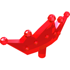 33322 - Minifigure, Crown Tiara, 5 Points, Rounded Ends