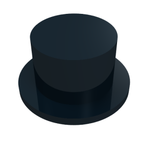 3878 - Minifigure, Headgear Hat, Top Hat