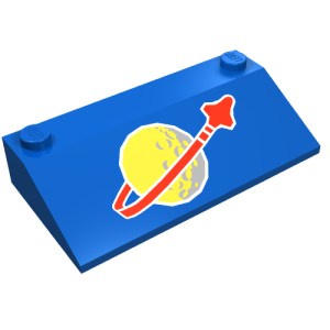 3939p91 - Slope 33 3 x 6 with Inner Walls with Classic Space Logo Large Pattern