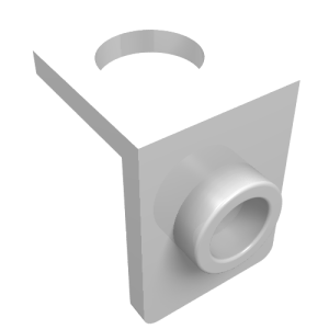 42446 - Minifigure Neck Bracket with Back Stud - Thin Back Wall