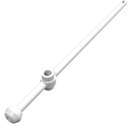 476 - Bar  12L with Open Stud, Tow Ball, and Slit (Boat Mast)