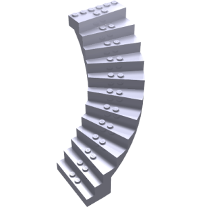 6169 - Stairs 13 x 13 x 12 Curved Open