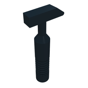 6246b - Minifigure, Utensil Tool Cross Pein Hammer - 6-Rib Handle