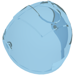 89159 - Minifigure, Visor Large with Trapezoid Area on Top