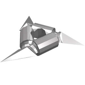 93058 - Minifigure, Weapon Throwing Star (Shuriken) with Smooth Grips