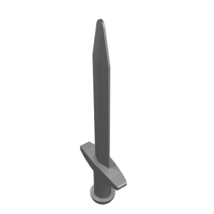98370 - Minifigure, Weapon Sword, Greatsword Pointed with Thin Crossguard