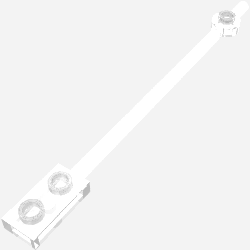 99784 - Bar  12L with 1 x 2 Plate End Hollow Studs and 1 x 1 Round Plate End